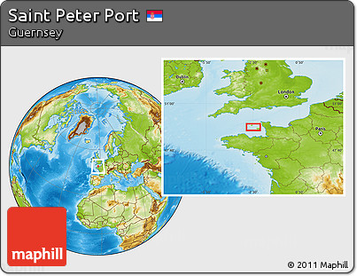 Physical Location Map of Saint Peter Port