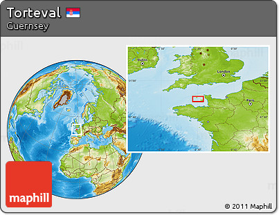 Physical Location Map of Torteval