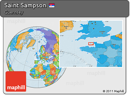 Political Location Map of Saint Sampson