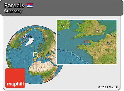 Satellite Location Map of Paradis