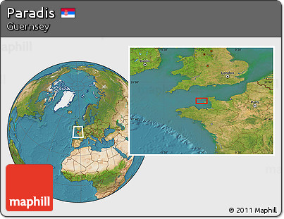 Satellite Location Map of Paradis
