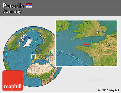 Satellite Location Map of Paradis