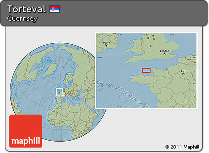 Savanna Style Location Map of Torteval, hill shading