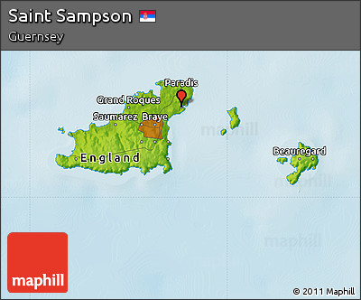 Physical Map of Saint Sampson