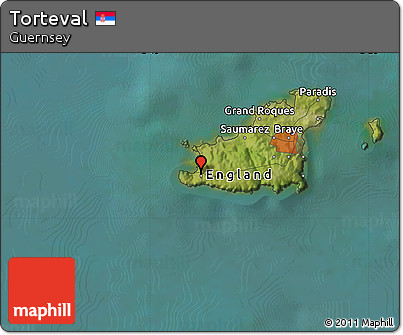 Satellite Map of Torteval