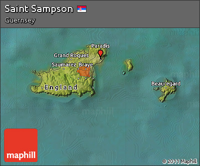 Satellite Map of Saint Sampson