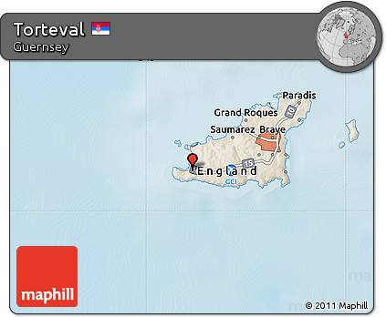 Shaded Relief Map of Torteval