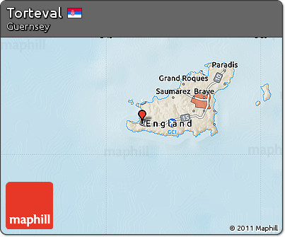 Shaded Relief Map of Torteval