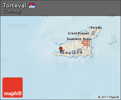Shaded Relief Map of Torteval