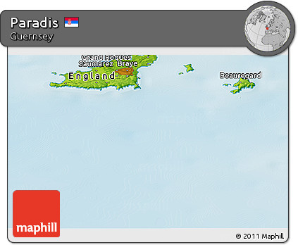Physical Panoramic Map of Paradis