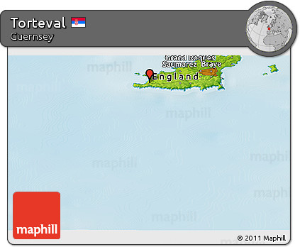 Physical Panoramic Map of Torteval