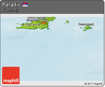 Physical Panoramic Map of Paradis
