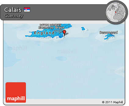 Political Panoramic Map of Calais