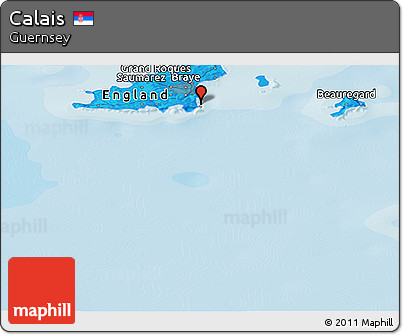 Political Panoramic Map of Calais