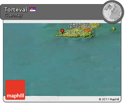 Satellite Panoramic Map of Torteval