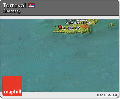 Satellite Panoramic Map of Torteval