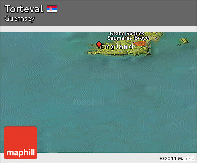 Satellite Panoramic Map of Torteval