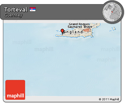 Shaded Relief Panoramic Map of Torteval