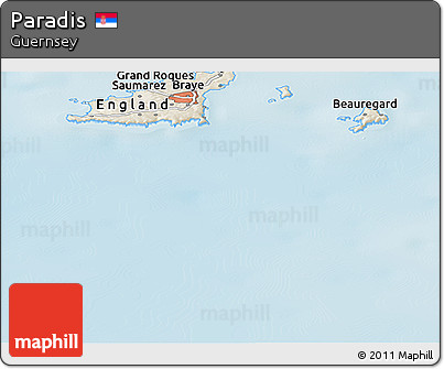 Shaded Relief Panoramic Map of Paradis