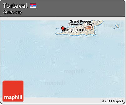 Shaded Relief Panoramic Map of Torteval