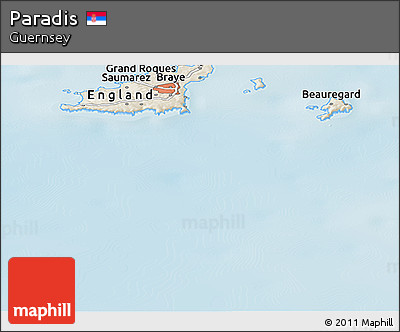 Shaded Relief Panoramic Map of Paradis