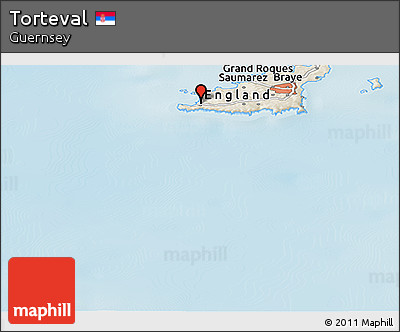 Shaded Relief Panoramic Map of Torteval