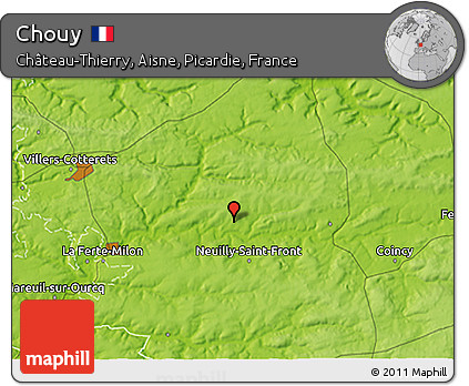 Physical 3D Map of Chouy