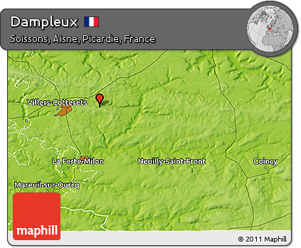 Physical 3D Map of Dampleux