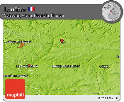Physical 3D Map of Louâtre