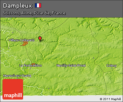 Physical 3D Map of Dampleux