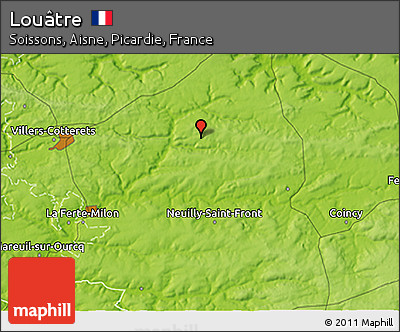 Physical 3D Map of Louâtre
