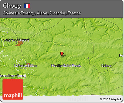 Physical 3D Map of Chouy