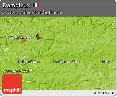 Physical 3D Map of Dampleux