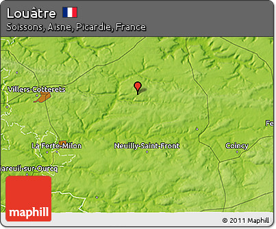 Physical 3D Map of Louâtre