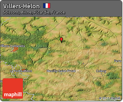 Satellite 3D Map of Villers-Hélon