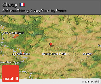 Satellite 3D Map of Chouy