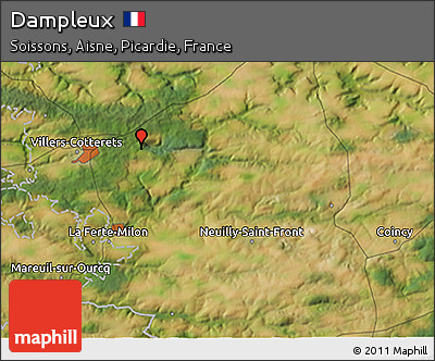 Satellite 3D Map of Dampleux