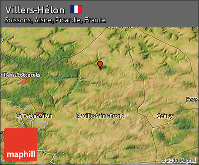 Satellite 3D Map of Villers-Hélon