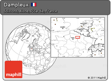 Blank Location Map of Dampleux