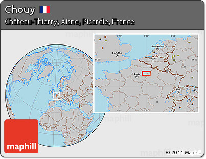 Gray Location Map of Chouy
