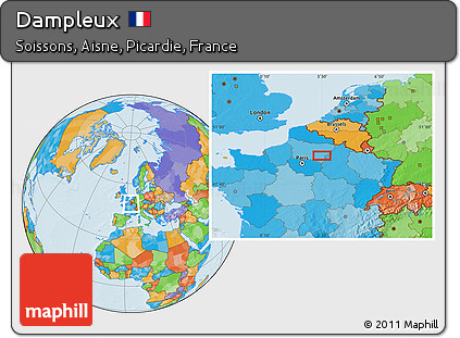 Political Location Map of Dampleux