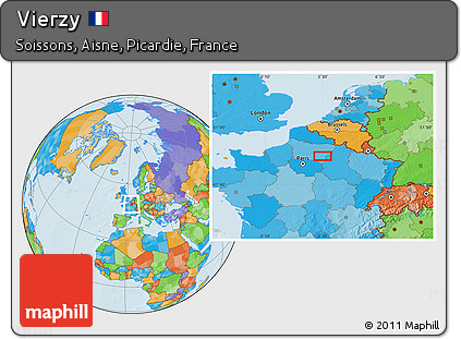 Political Location Map of Vierzy