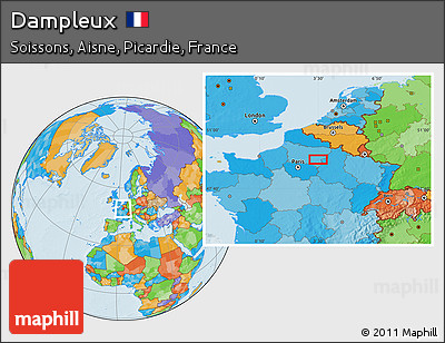 Political Location Map of Dampleux