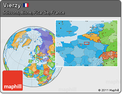 Political Location Map of Vierzy