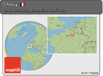 Savanna Style Location Map of Chouy