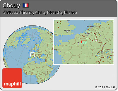 Savanna Style Location Map of Chouy