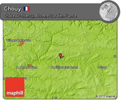 Physical Map of Chouy
