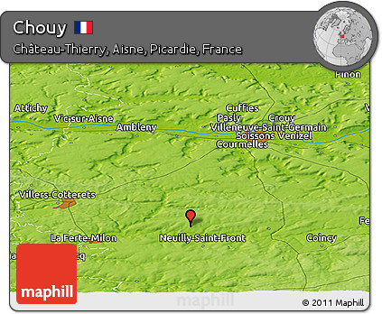 Physical Panoramic Map of Chouy