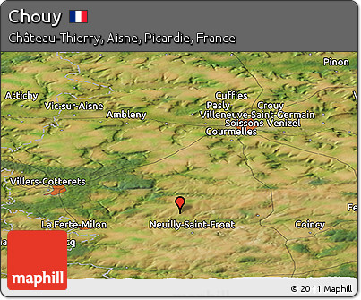 Satellite Panoramic Map of Chouy