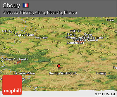 Satellite Panoramic Map of Chouy